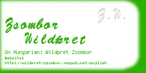 zsombor wildpret business card